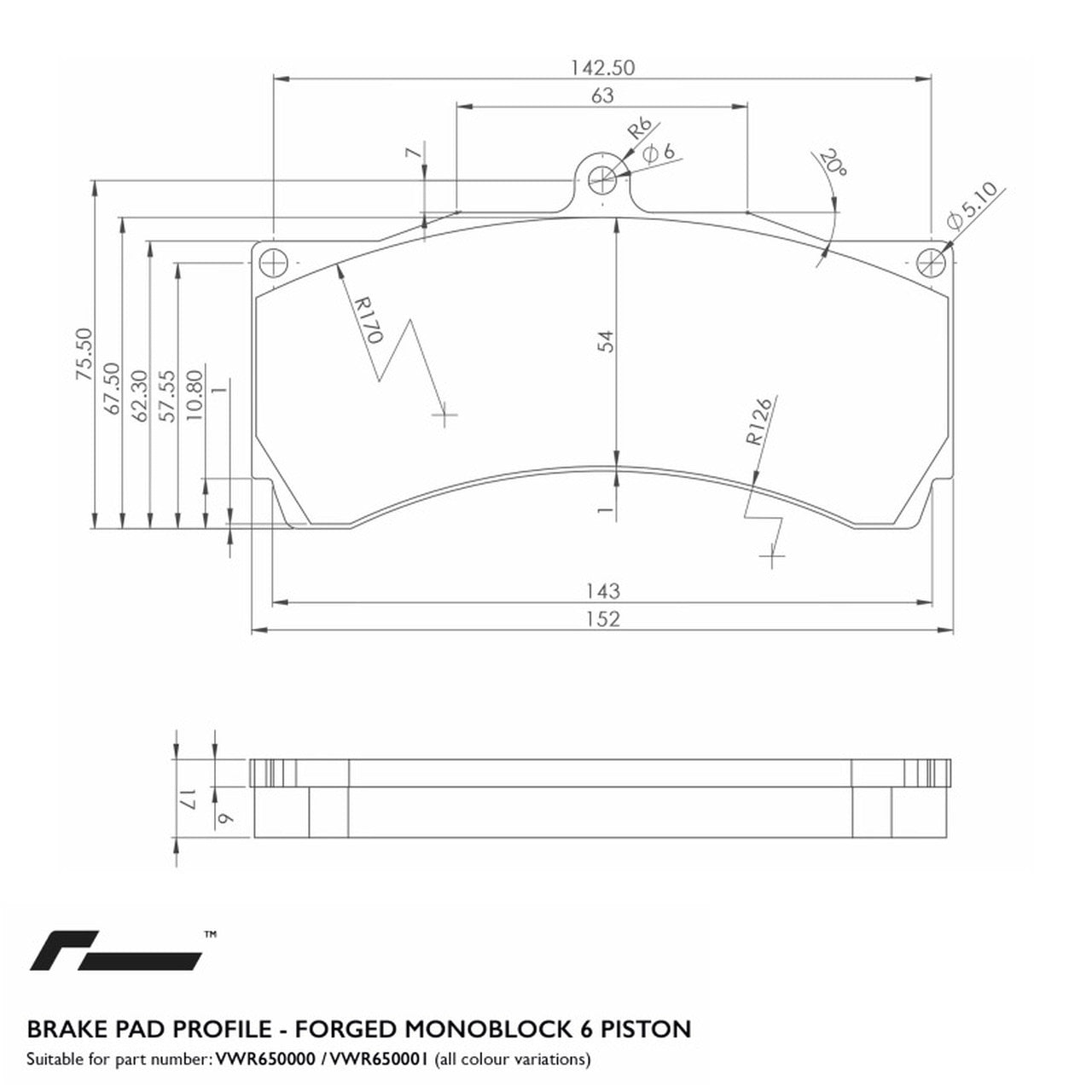 Replacement Brake Pads For Racingline 6 Piston Calipers – Awtuning