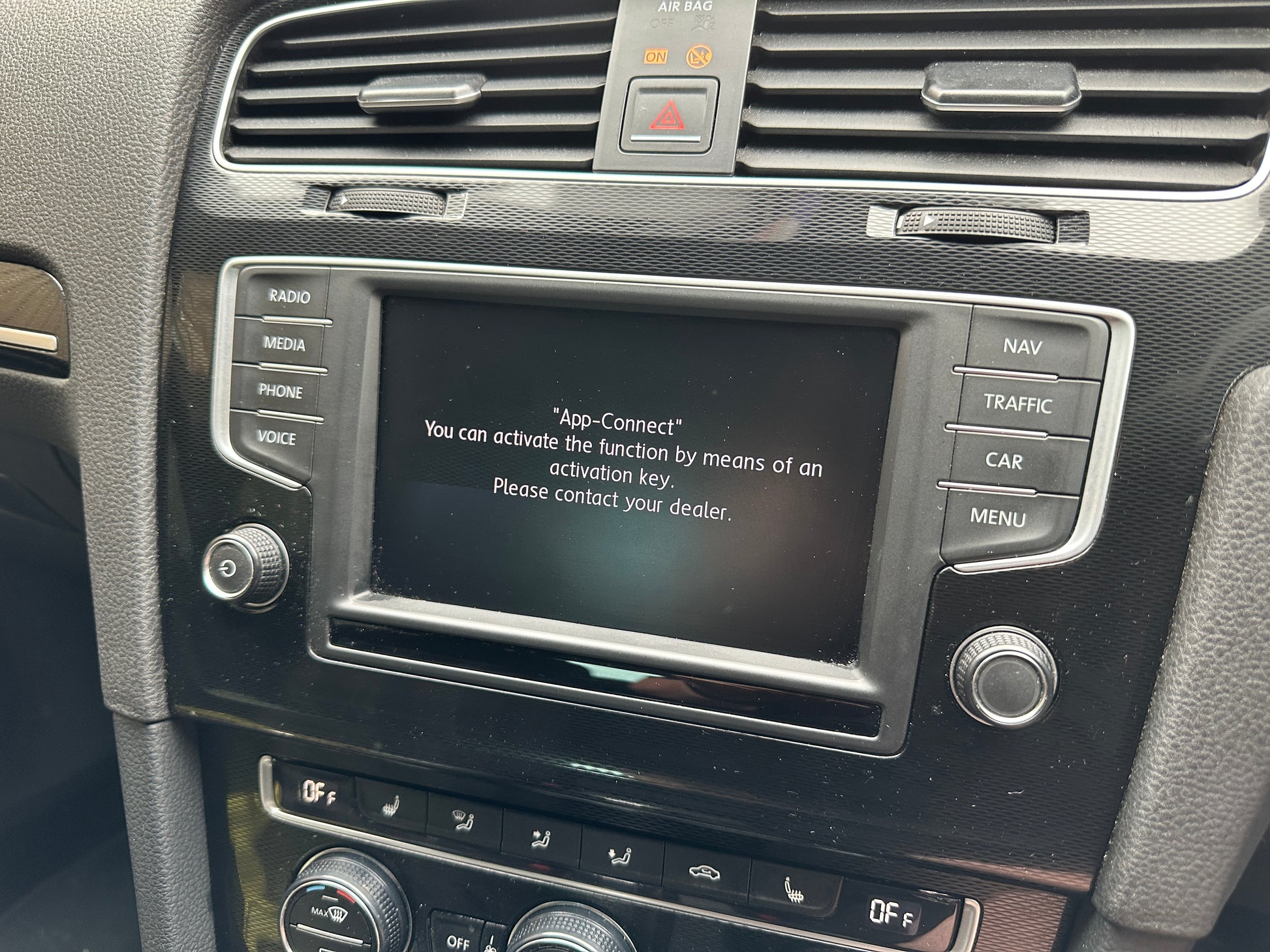 VW Golf MK7 AppConnect Activation - Apple Carplay / Android Auto