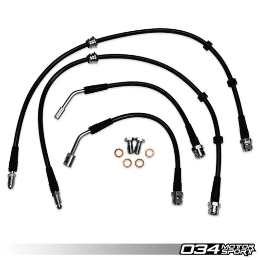 034Motorsport Stainless Steel Braided Brake Line Kit, 8Y Audi RS3